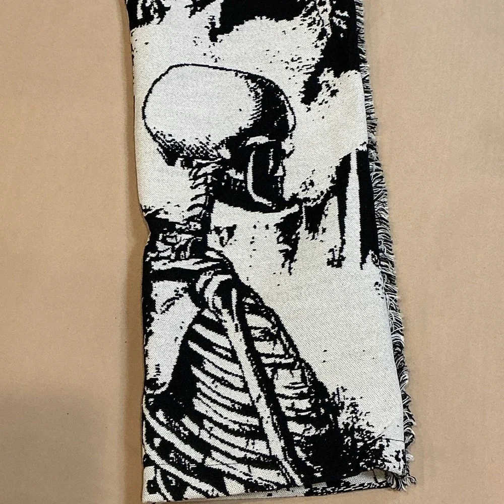 Rebel Vengeance‎ Skeleton Pants Mens 30x32 Graphic Cargo Goth Y2K Streetwear NEW